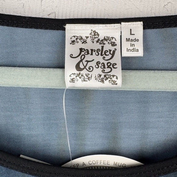 NWT Parsley & Sage Multicolor Long Sleeve Tunic Top Boho Hippie - Picture 4 of 11